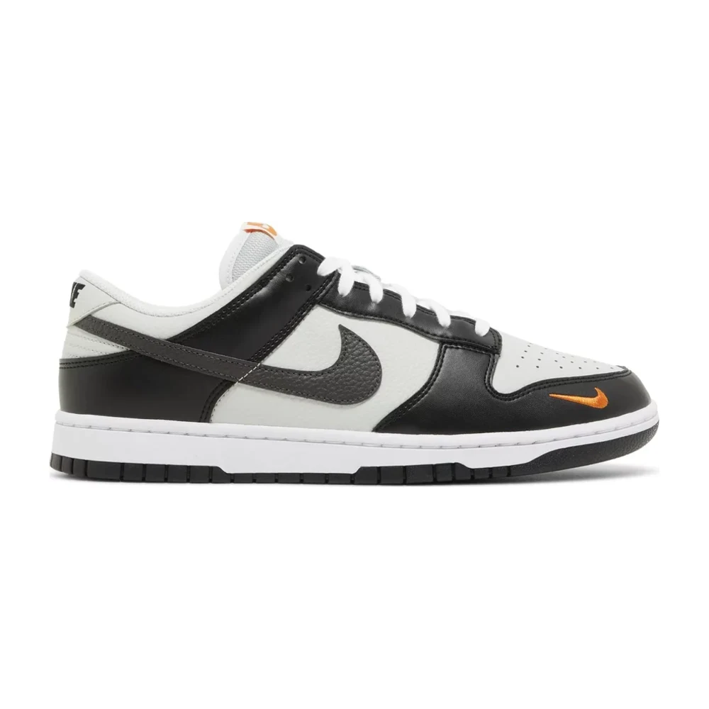Nike Dunk Low Grey Black Orange Mini Swoosh