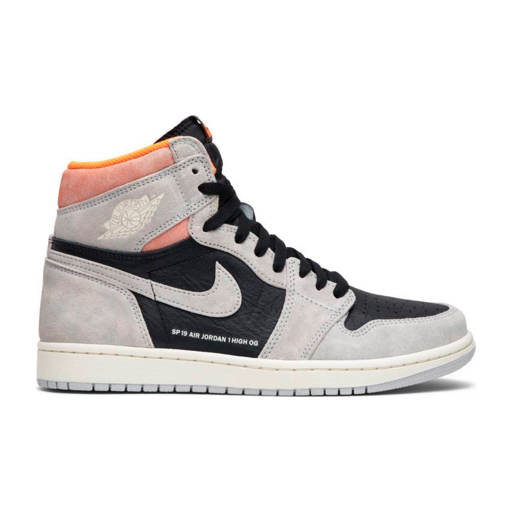 Tenis Air Jordan 1 High Neutral Grey Hyper Crimson 