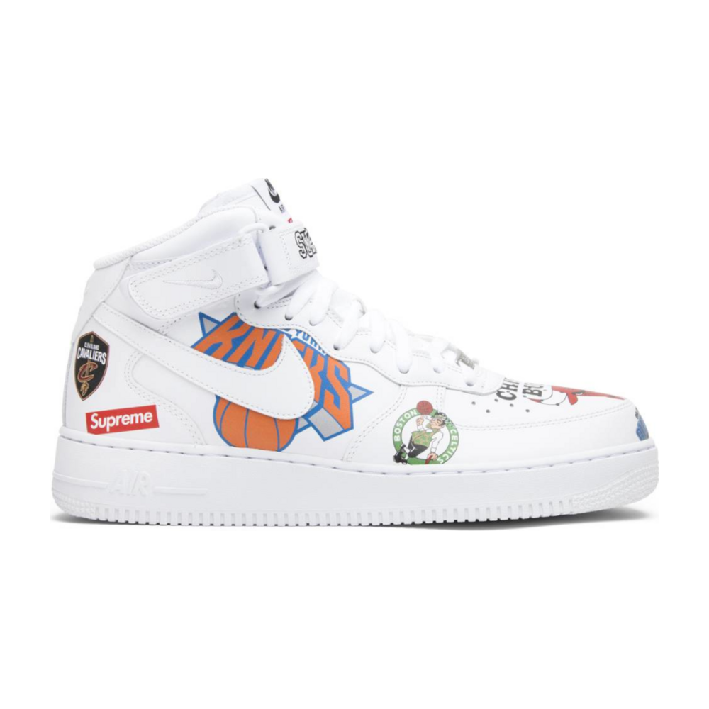 Tenis Nike Air Force 1 Mid Supreme Nba White