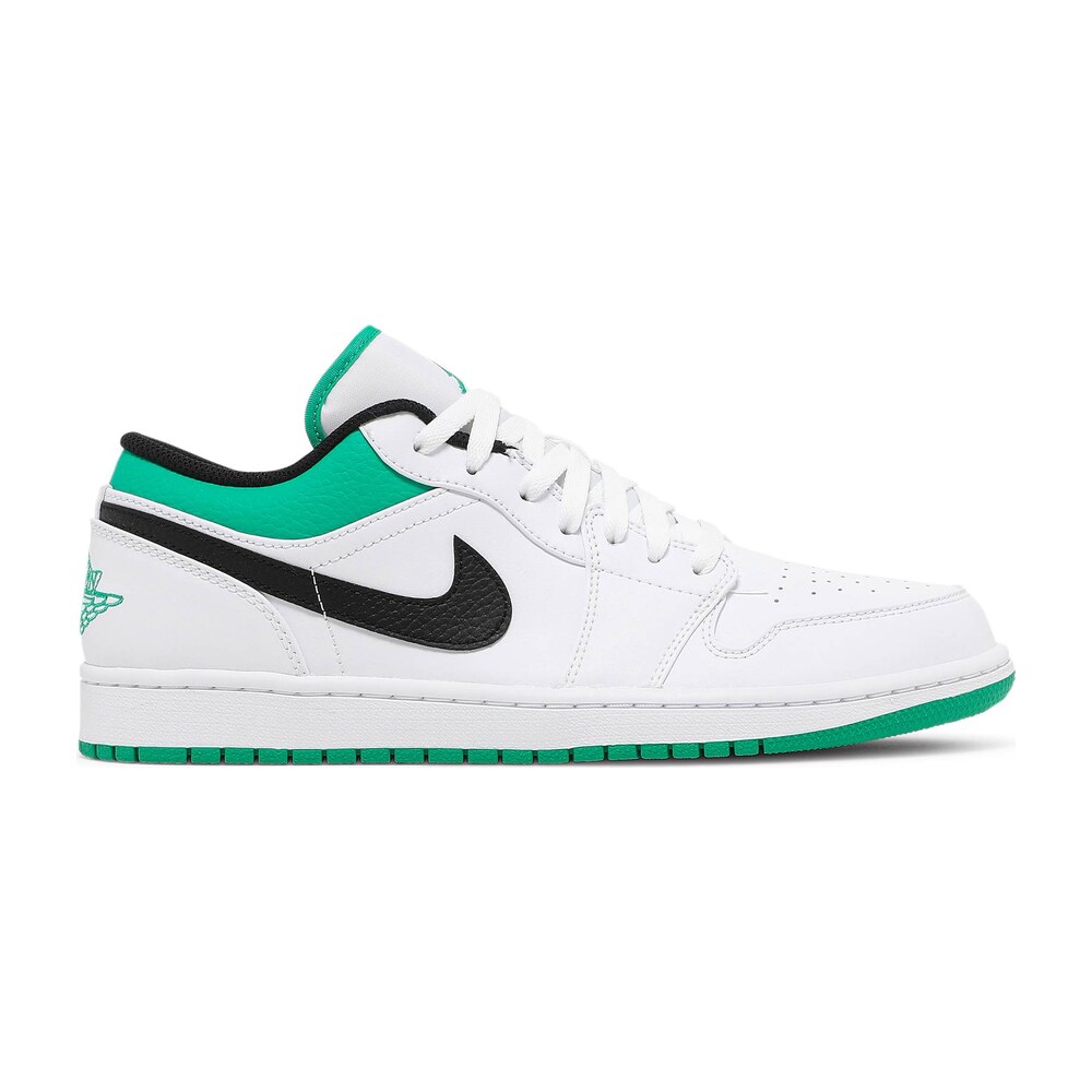 Tenis Air Jordan 1 Low White Lucky Green Black