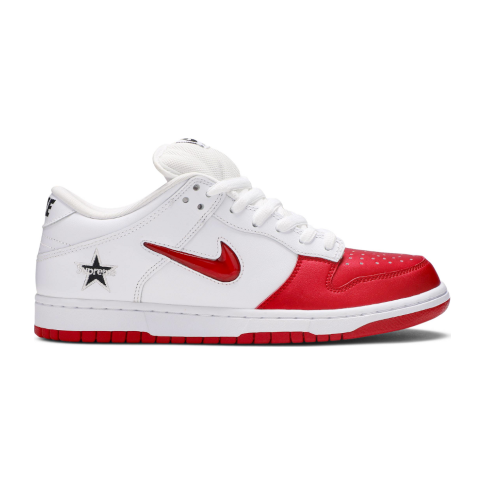 Tenis Nike Sb Dunk Low Supreme Jewel Swoosh Red