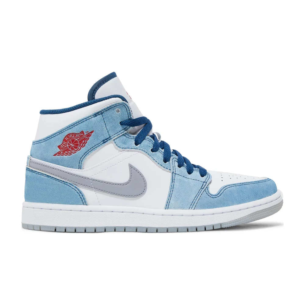 Air Jordan 1 Mid French Blue Fire Red
