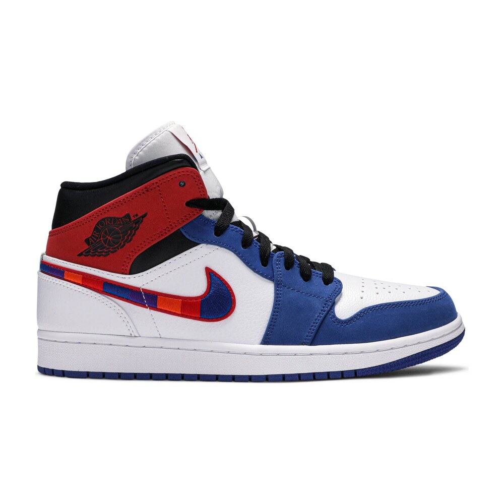 Tenis Air Jordan 1 Mid Multi-color Swoosh 