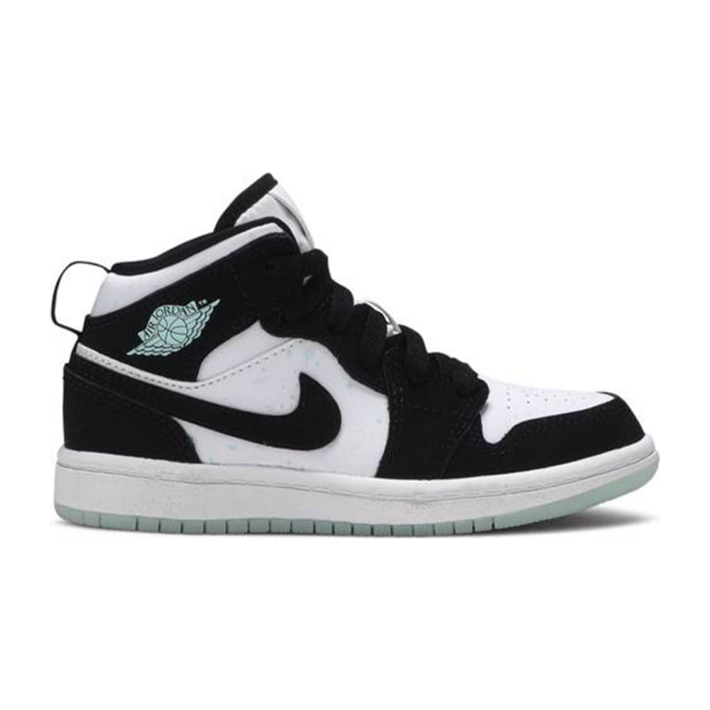 Air Jordan 1 Mid White Black Teal Tint
