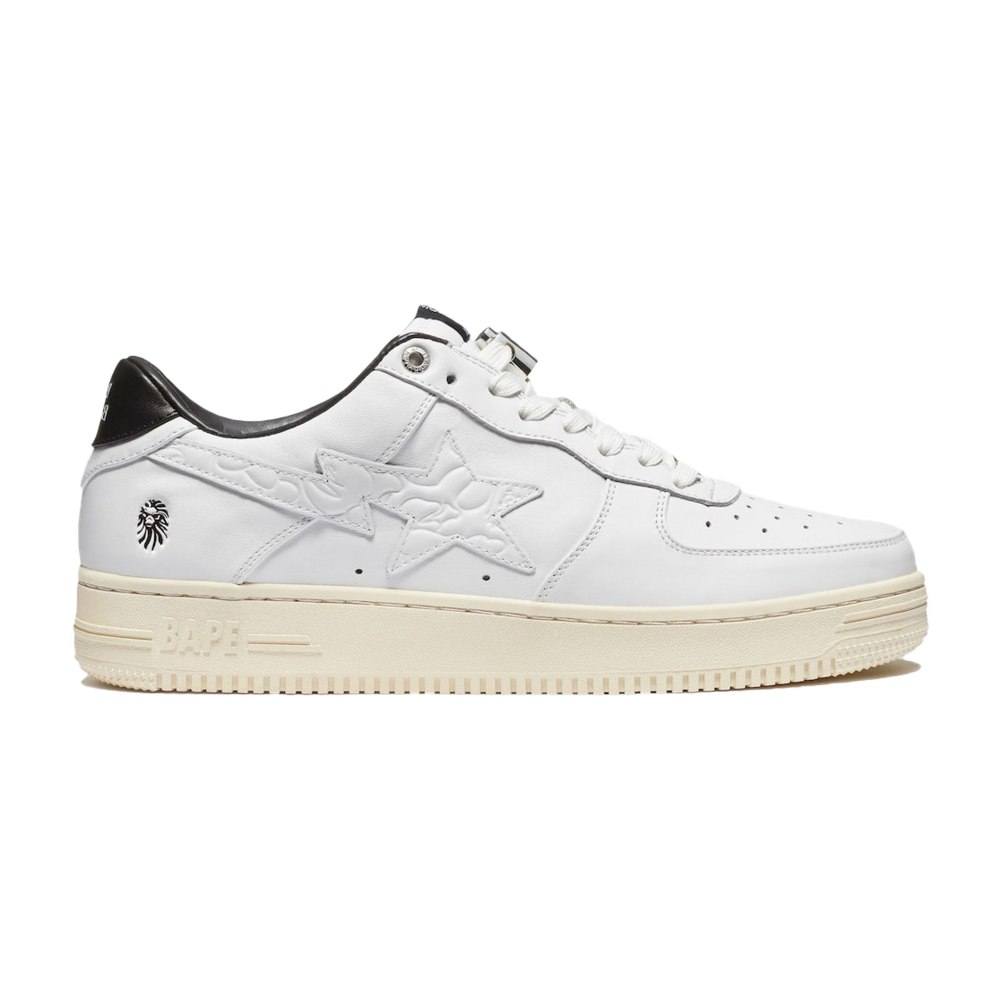 A BATHING APE BAPE STA BLACK WHITE SILVER