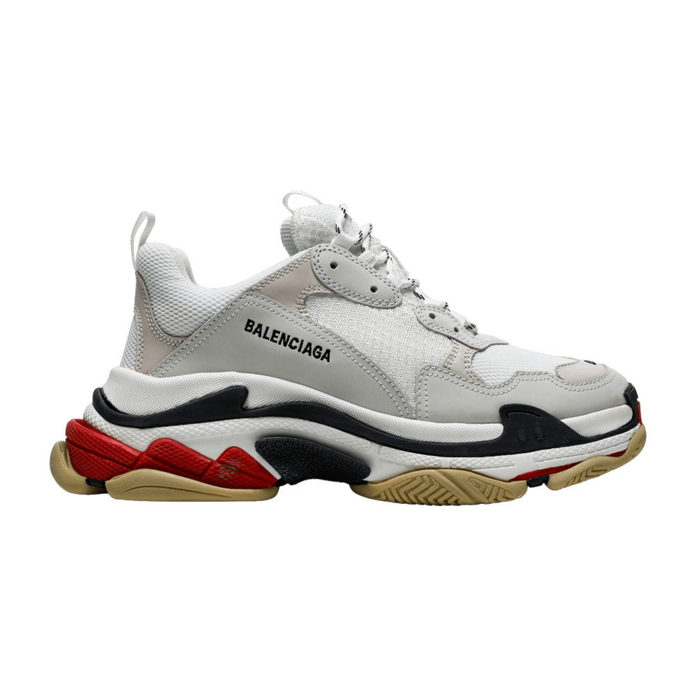 BALENCIAGA TRIPLE S WHITE BLACK RED