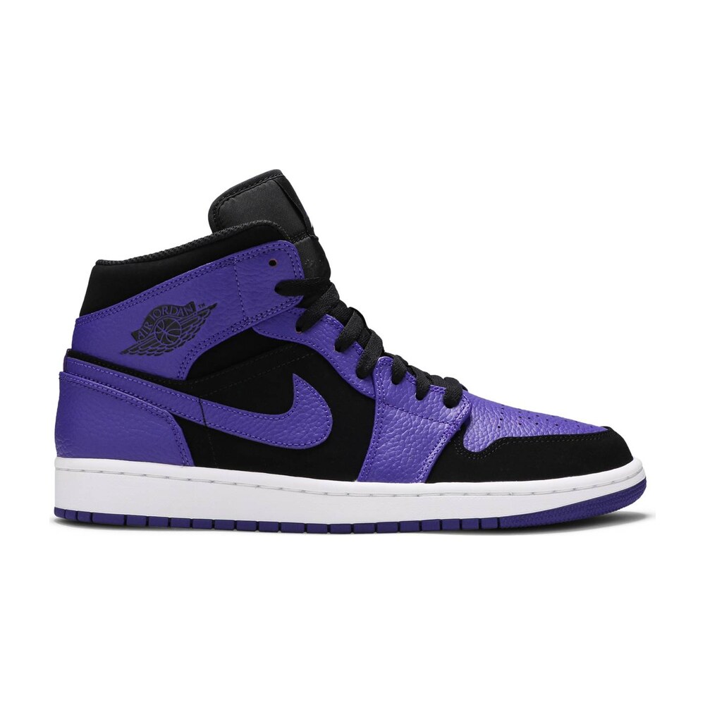 Tenis Air Jordan 1 Mid Black Dark Concord