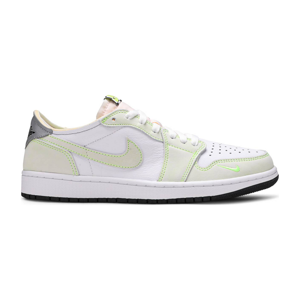Air Jordan 1 Low White Ghost Green Black
