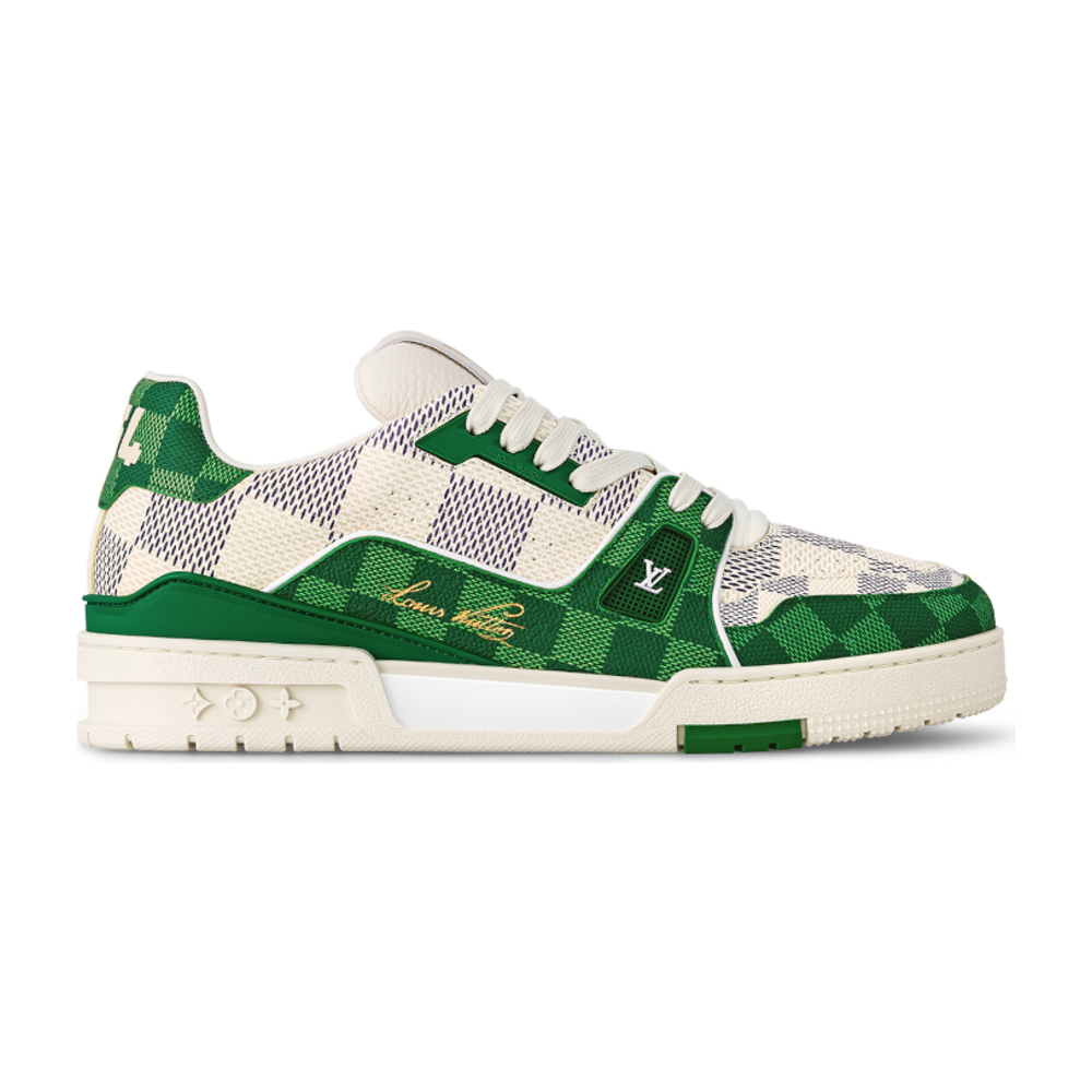 LOUIS VUITTON LV TRAINER DAMIER WHITE GREEN