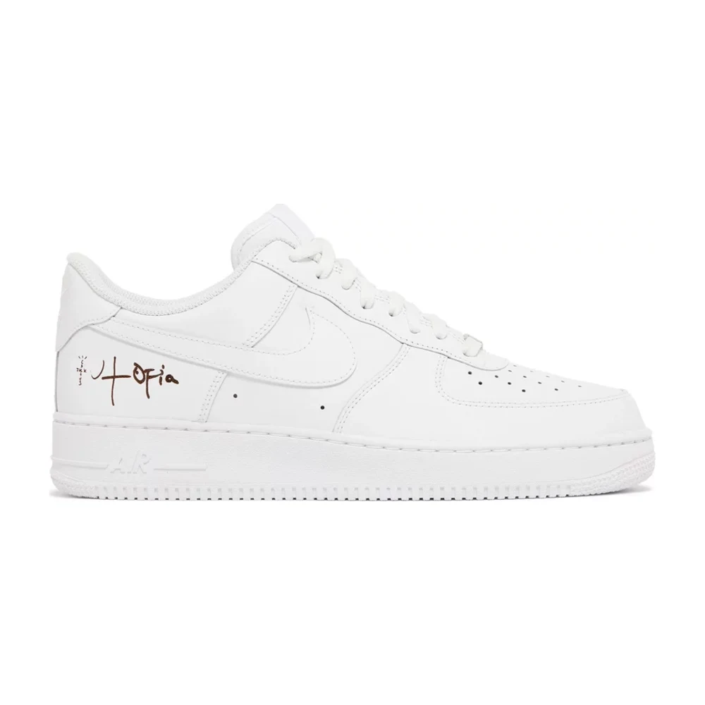 Tenis Nike Air Force 1 Low 07 White Travis Scott Cactus Jack Utopia Edition