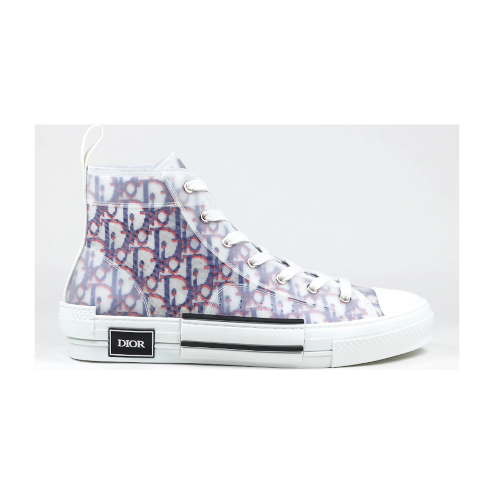 Tenis Dior B23 High Top Red Blue Oblique