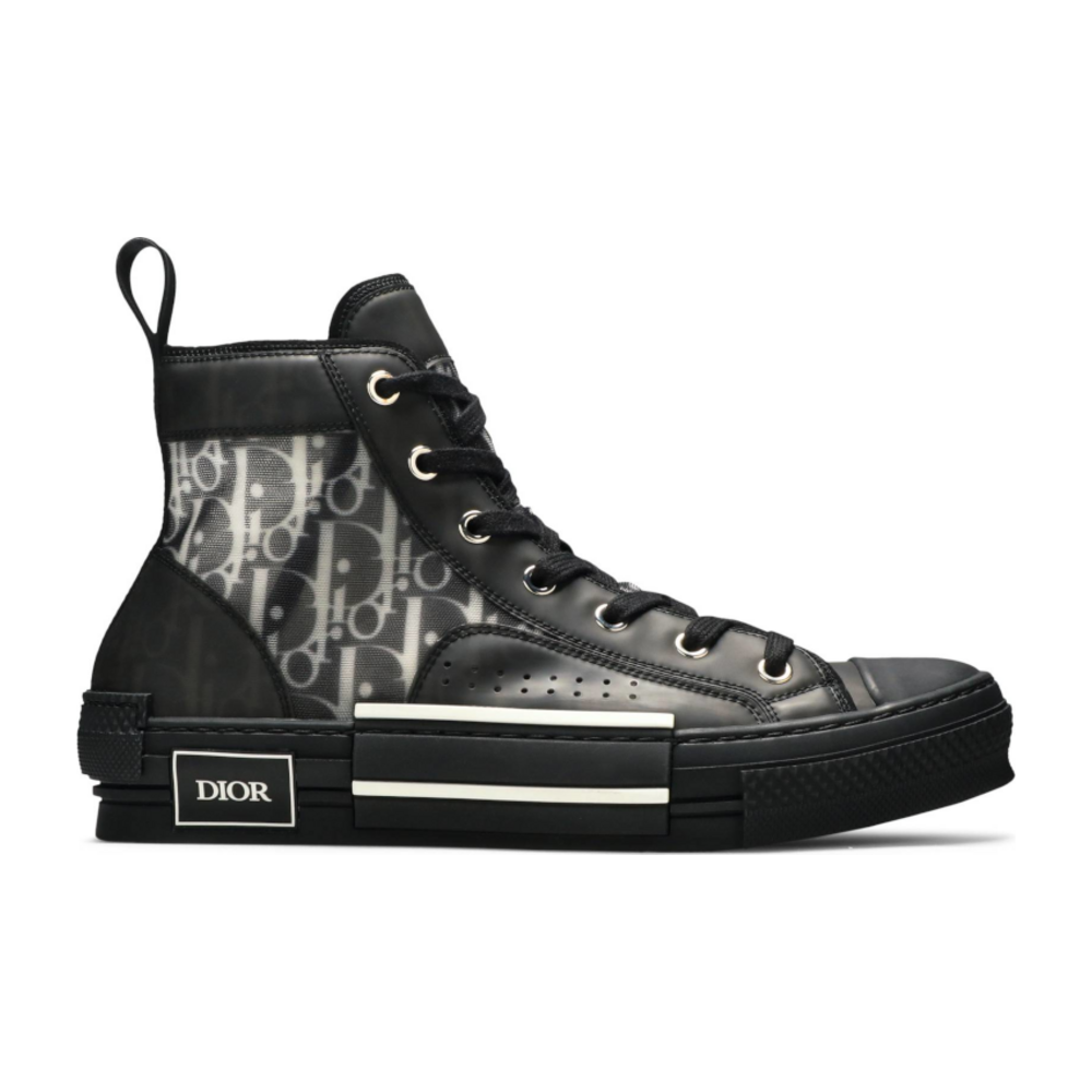 Tenis Dior B23 High Top Canvas Oblique Black