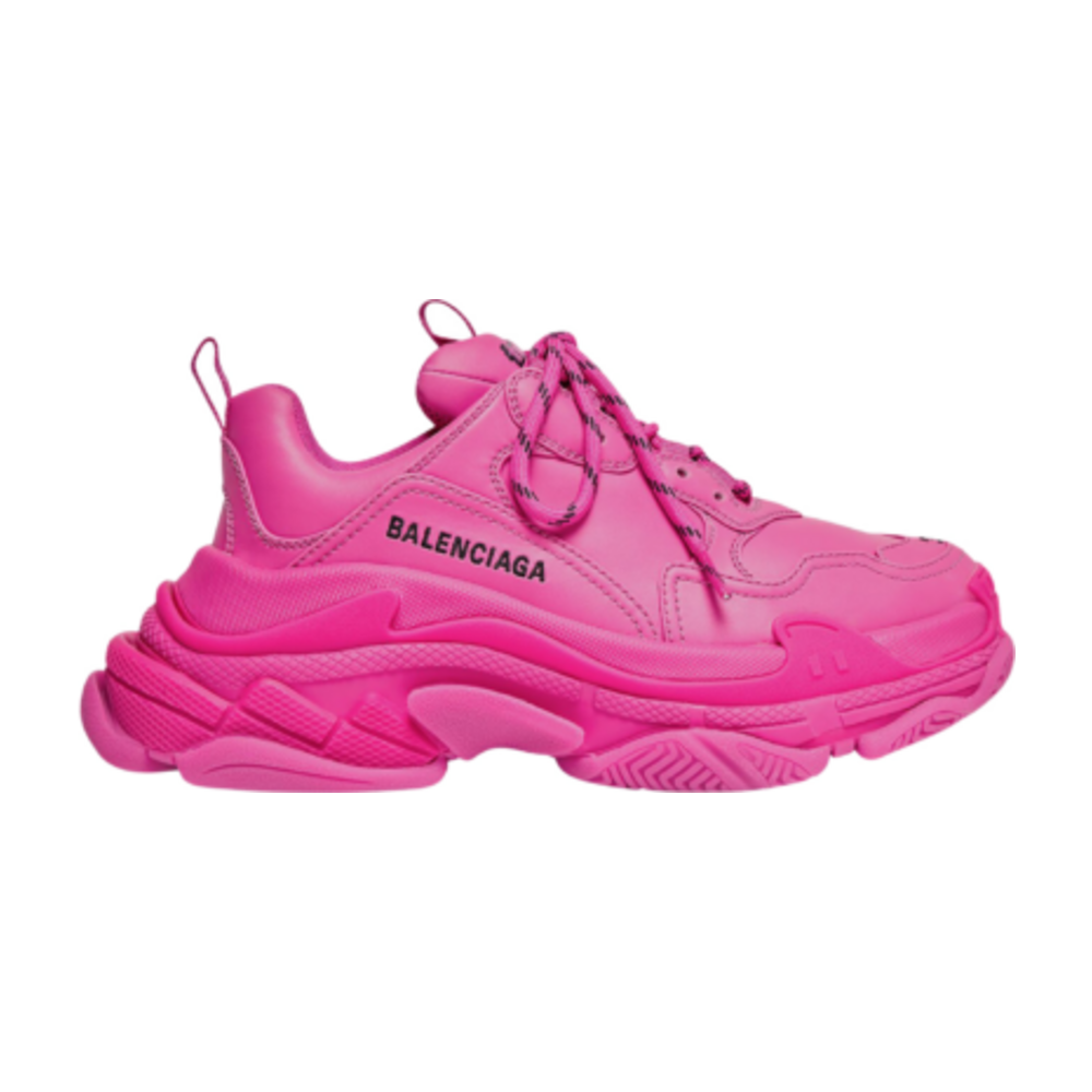 TENIS BALENCIAGA TRIPLE S FAUX LEATHER DARK PINK