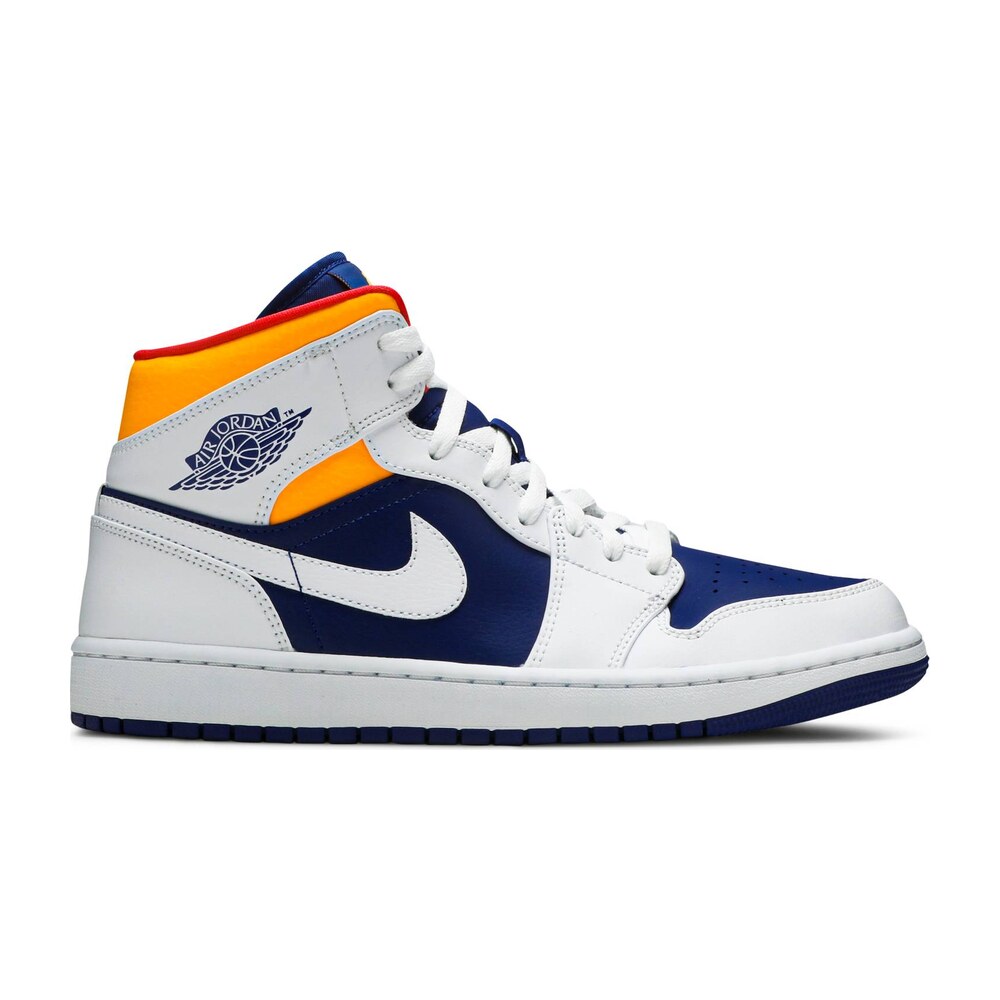 Air Jordan 1 Mid Royal Blue Laser Orange