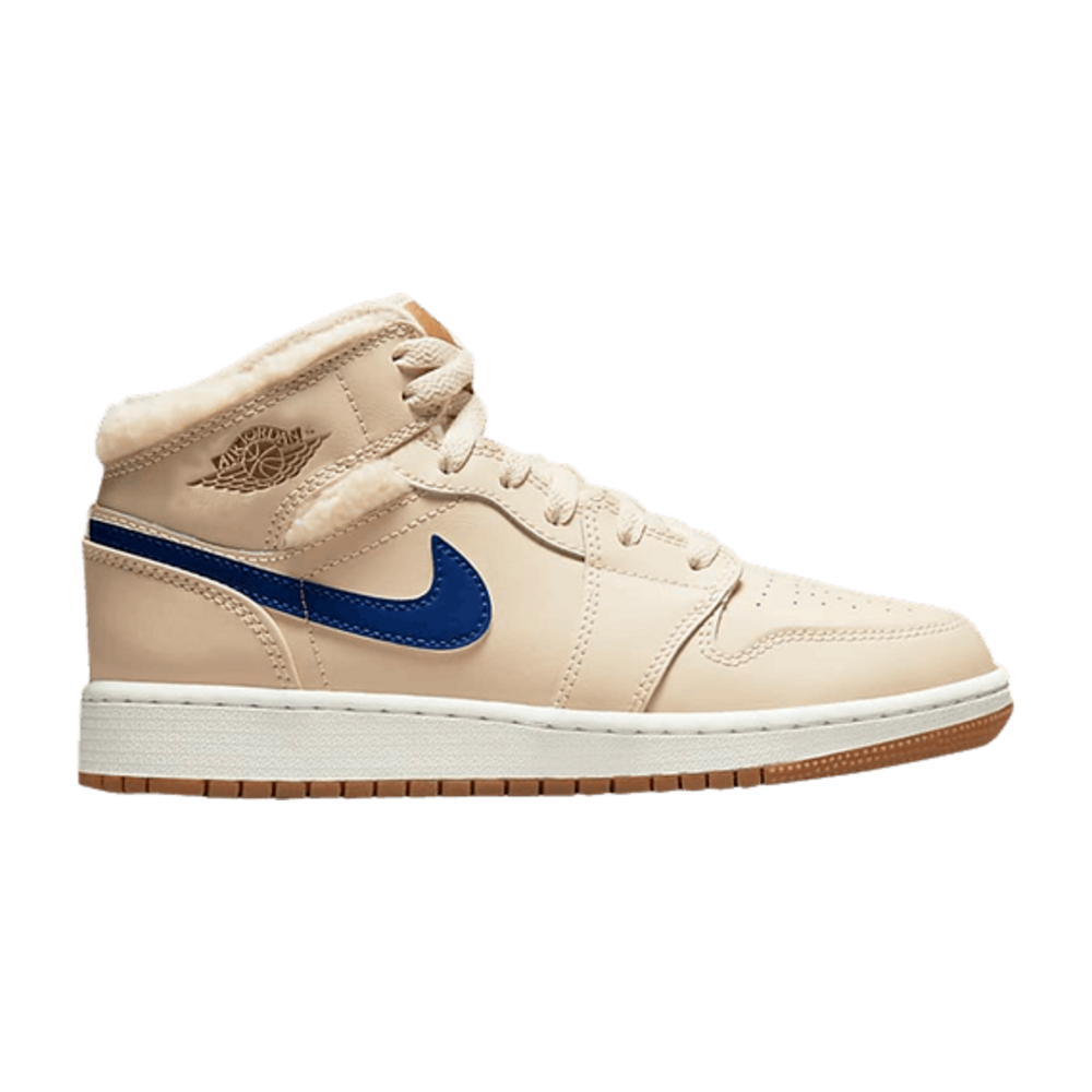 Tenis Air Jordan 1 Mid Fleece Pearl White