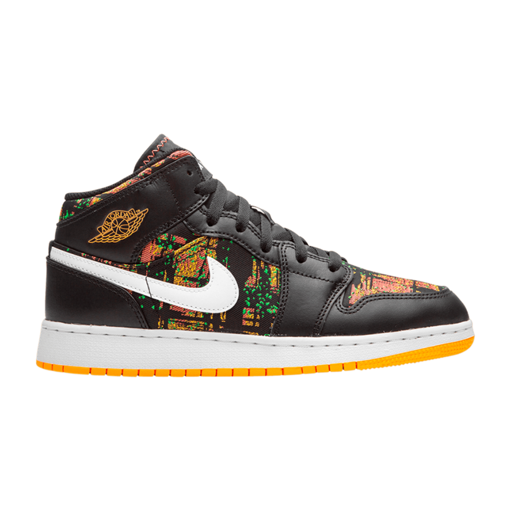 Air Jordan 1 Mid Black Laser Orange Bright Melon