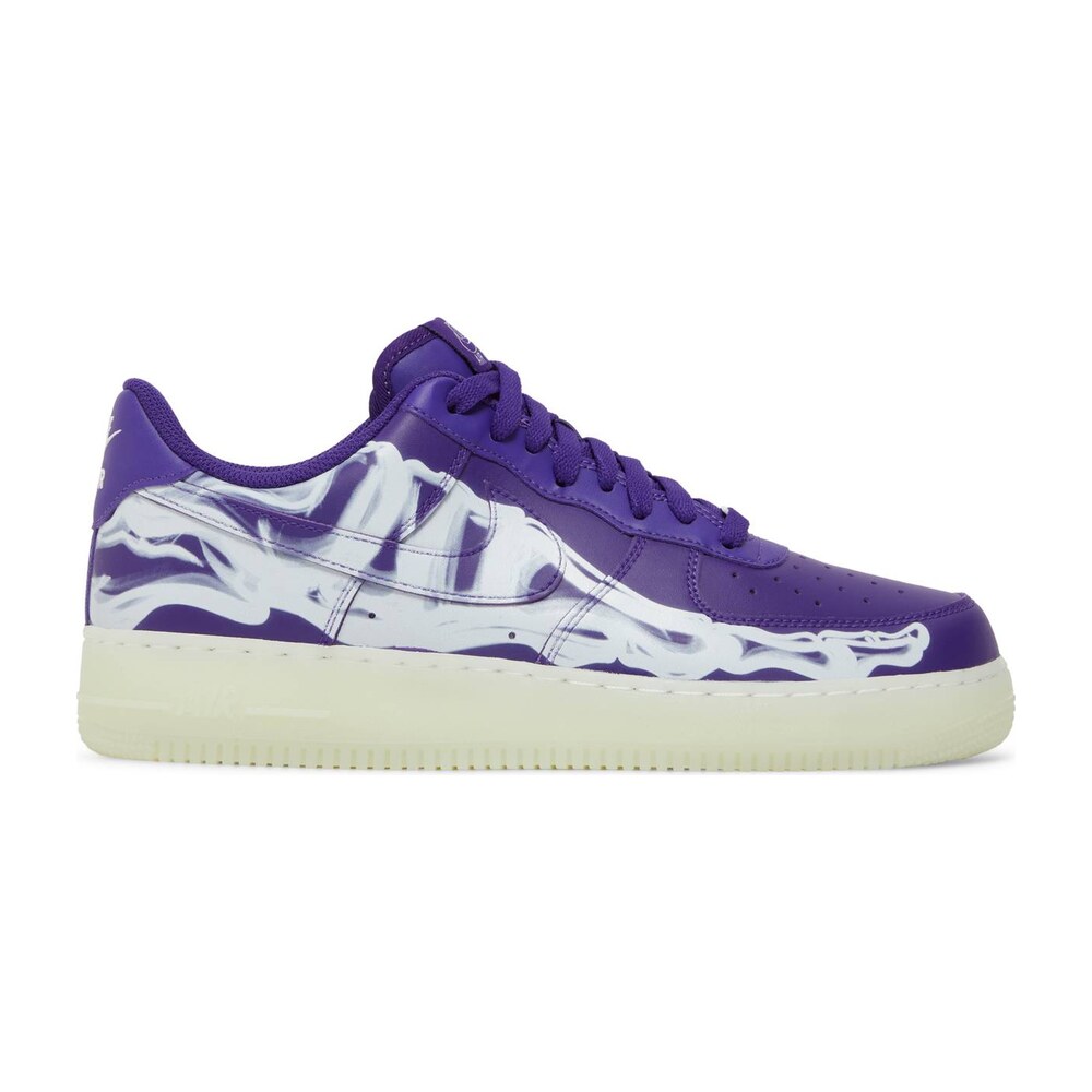 Tenis Nike Air Force 1 Low 07 Qs Purple Skeleton Halloween 2021