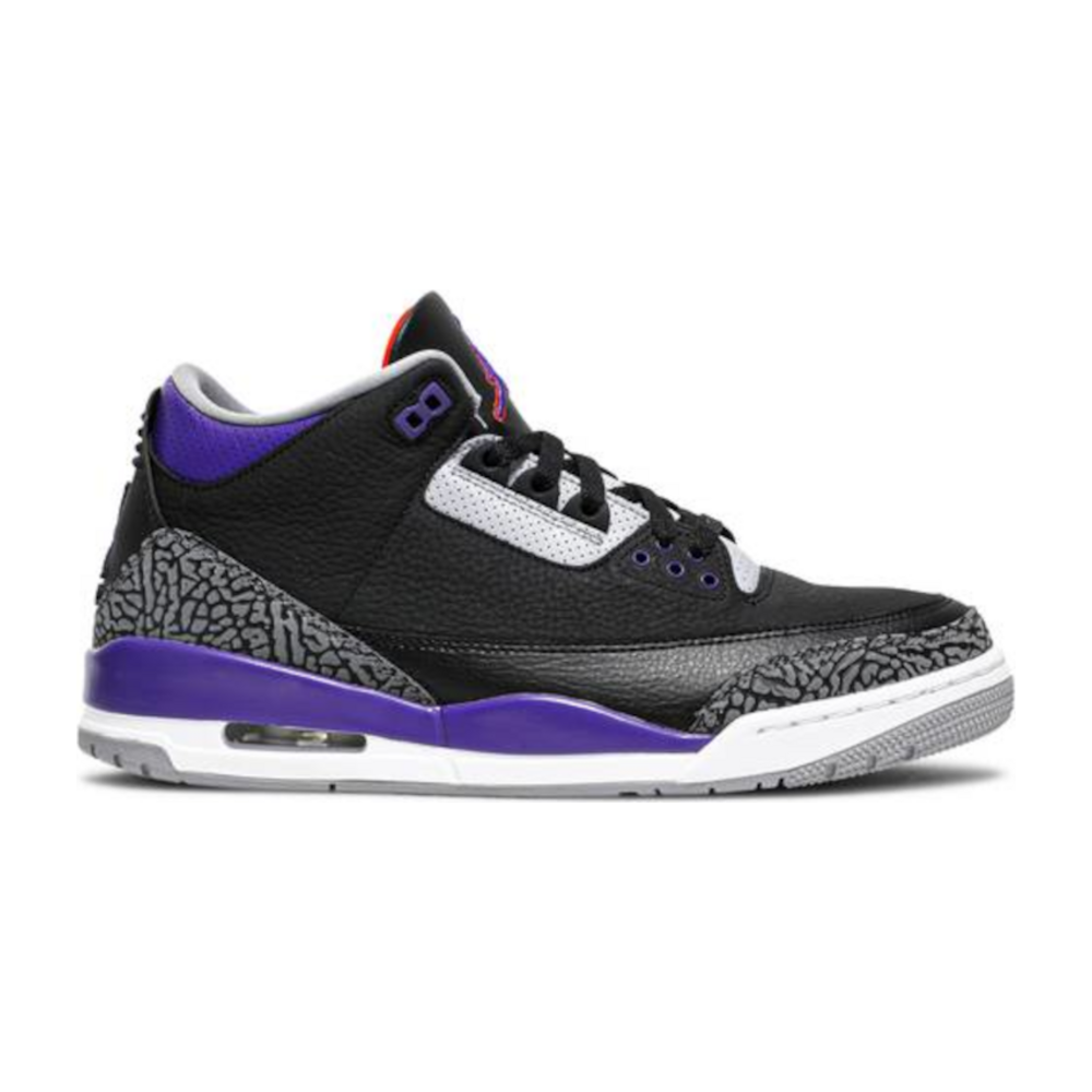 Tenis Jordan 3 Black Court Purple