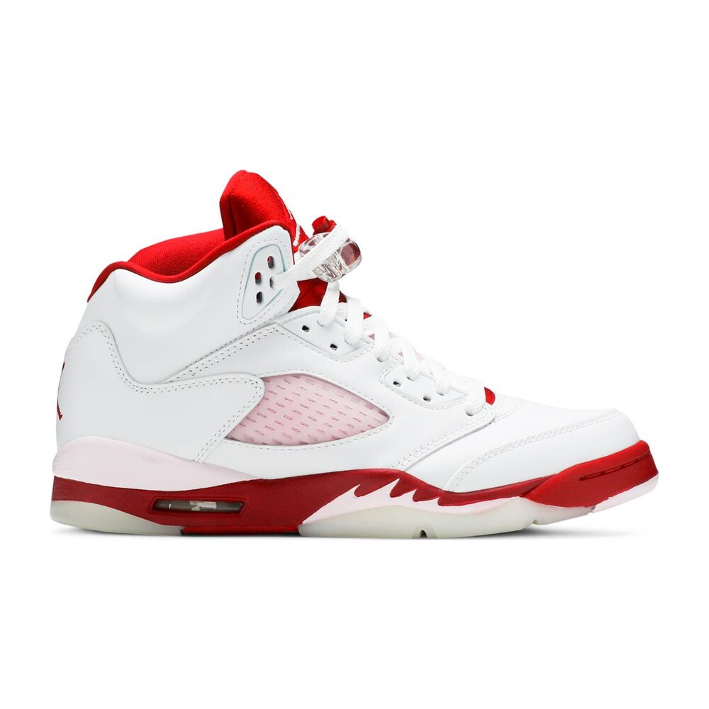 Tenis Jordan 5 White Pink Red