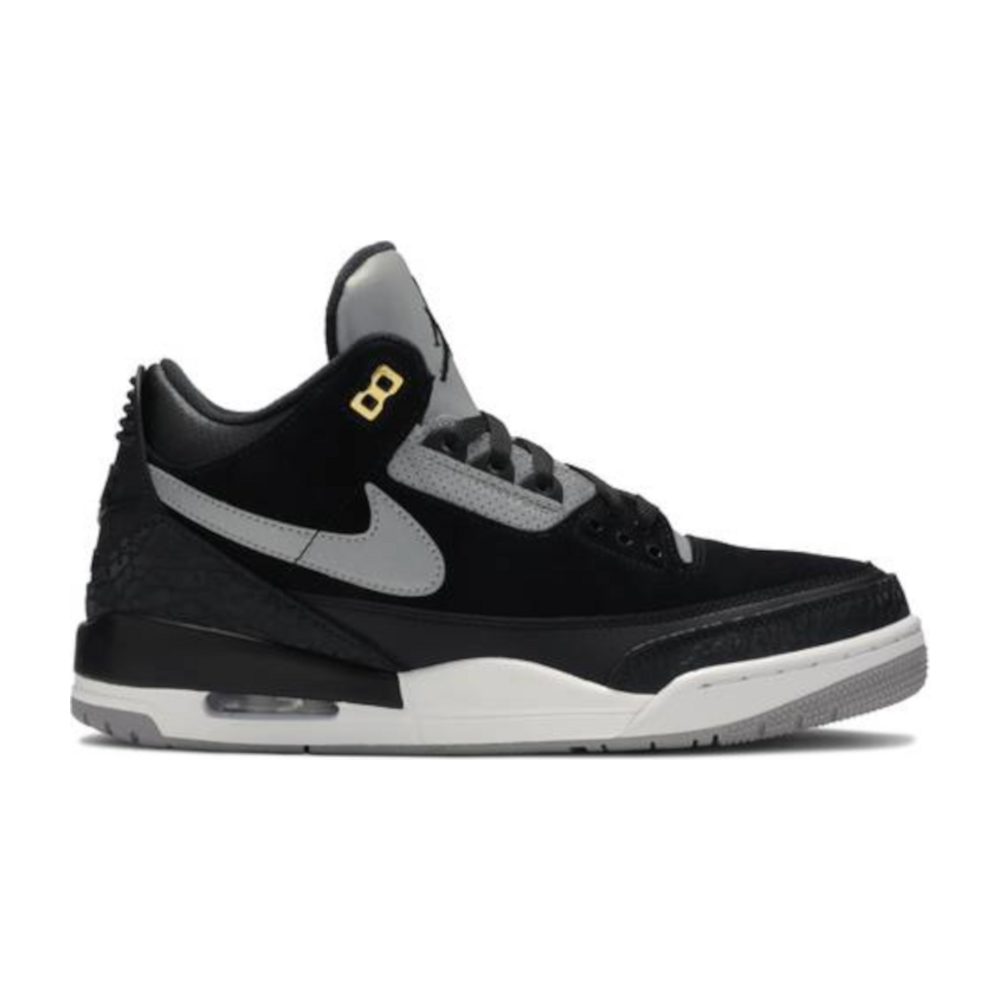 Tenis Jordan 3 Tinker Black Cement Gold