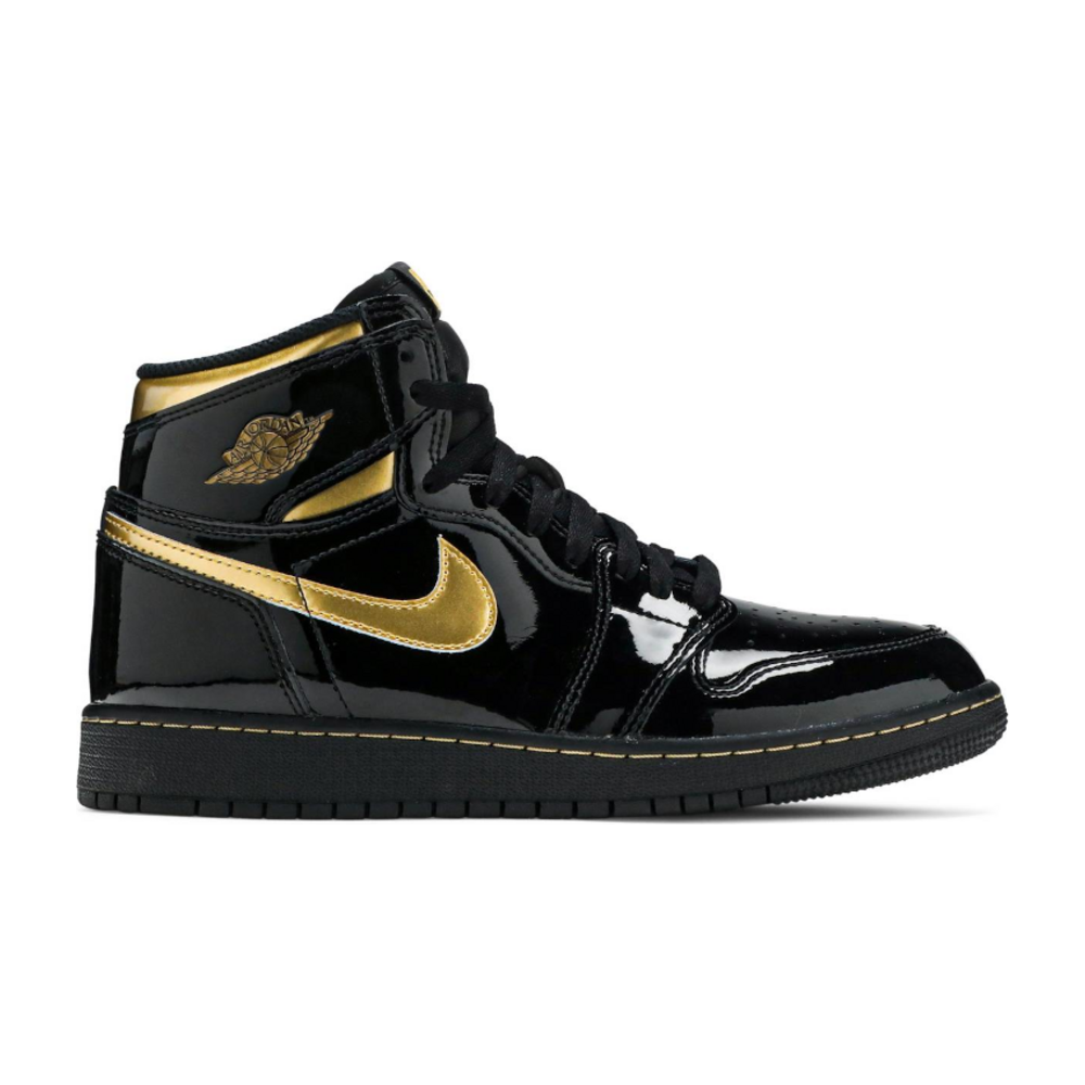 Tenis Air Jordan 1 High Black Metallic Gold
