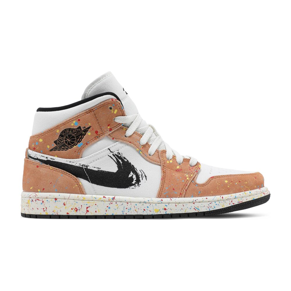 Tenis Air Jordan 1 Mid Se Brushstroke