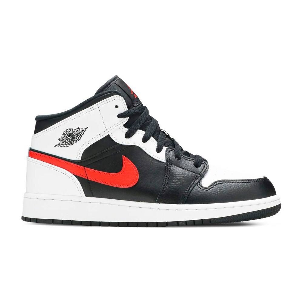 Tenis Air Jordan 1 Mid Black Chile Red White