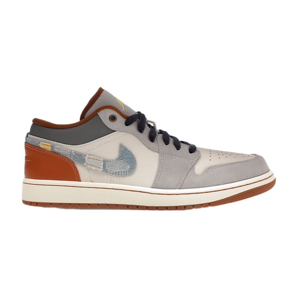 JORDAN 1 LOW SE PHANTOM REPAIRED DENIM SWOOSH