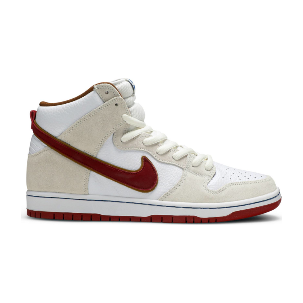 Tenis Nike Sb Dunk High Sail Bright Crimson