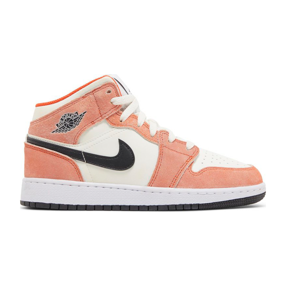 Tenis Air Jordan 1 Mid Se Orange Suede