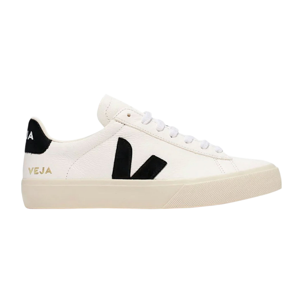 TENIS VEJA CAMPO LOW CHROMEFREE LEATHER WHITE BLACK