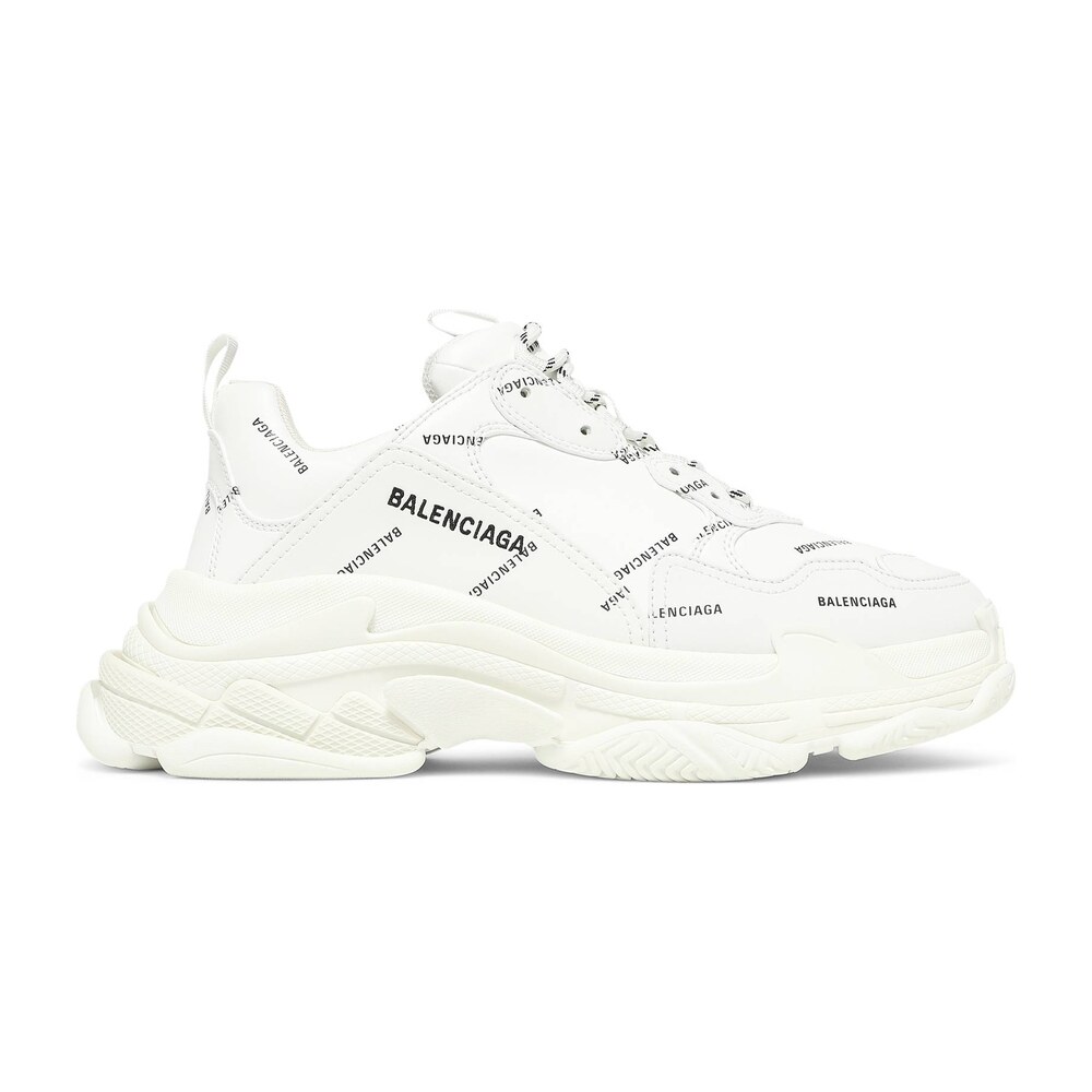 Balenciaga Triple S Allover Logo White