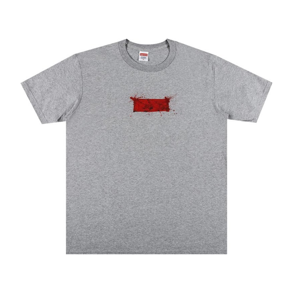 Supreme Ralph Steadman Box Logo Tee Heather Grey