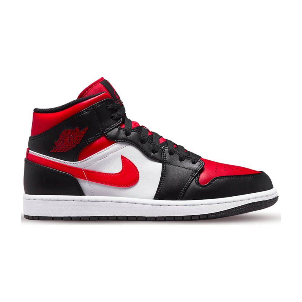 JORDAN 1 MID WHITE BLACK RED 2022