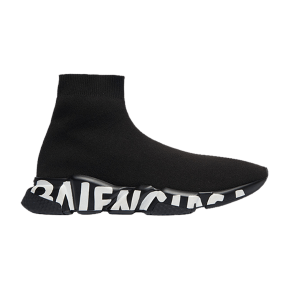 Balenciaga Speed Graffiti Trainers Black White