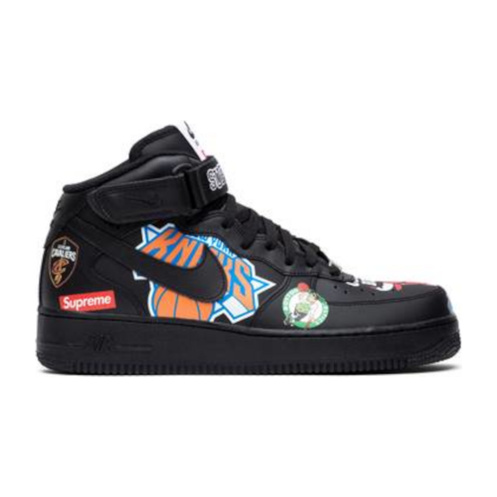 Tenis Nike Air Force 1 Mid Supreme Nba Black
