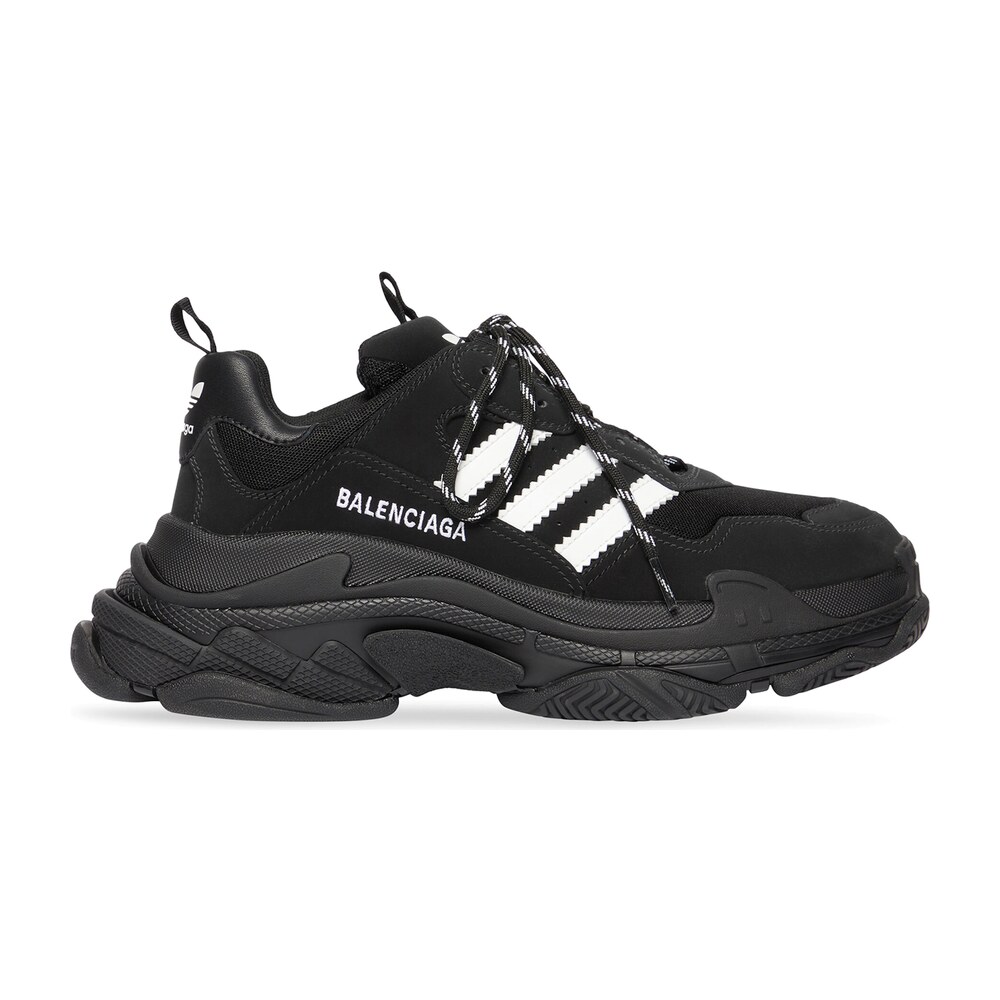Balenciaga Triple S Adidas Black White