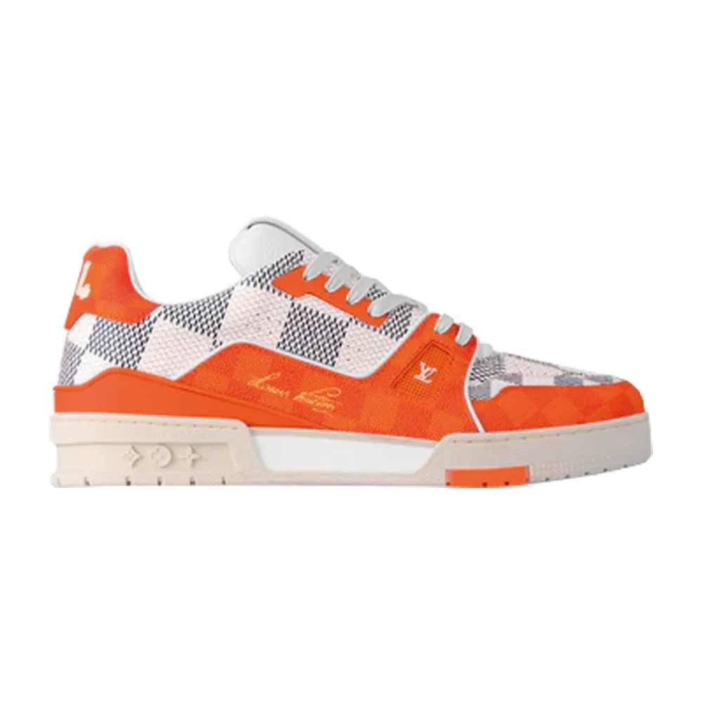 LOUIS VUITTON LV TRAINER DAMIER WHITE ORANG