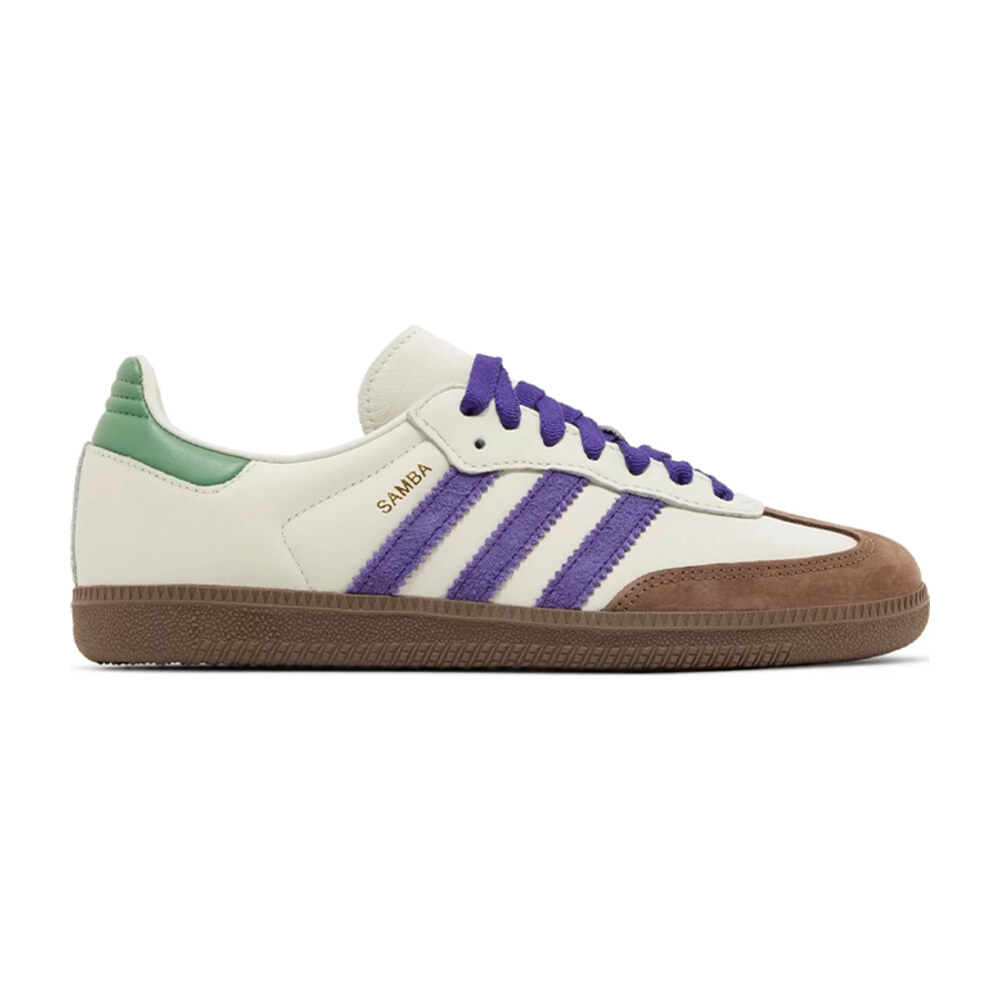 TENIS ADIDAS SAMBA OG OFF WHITE CORE PURPLE GREEN BROWN
