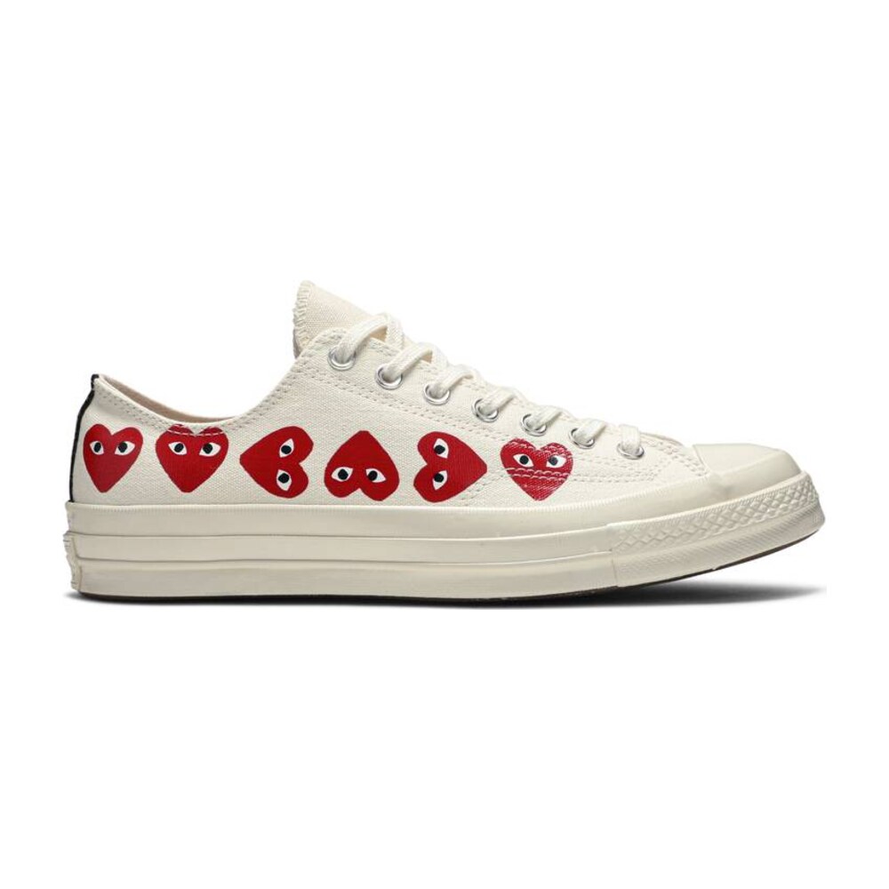 Tenis Converse Chuck Taylor All Star 70s Ox Comme Des Garçons Play Multi Heart White