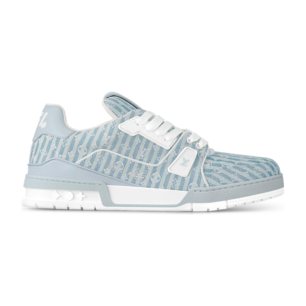 LOUIS VUITTON LV TRAINER BLUE STRIPE MONOGRAM