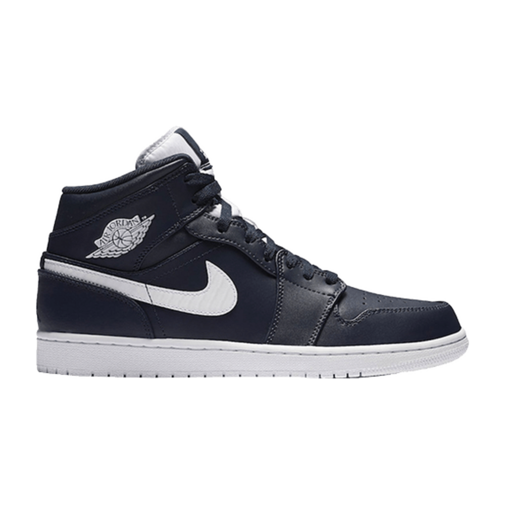 Air Jordan 1 Mid Obsidian White