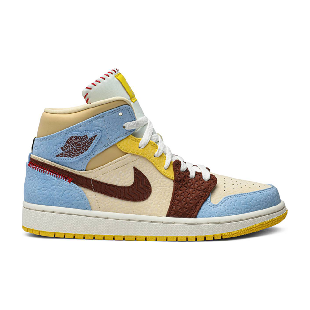 Tenis Air Jordan 1 Mid Se Fearless Maison Chateau Rouge