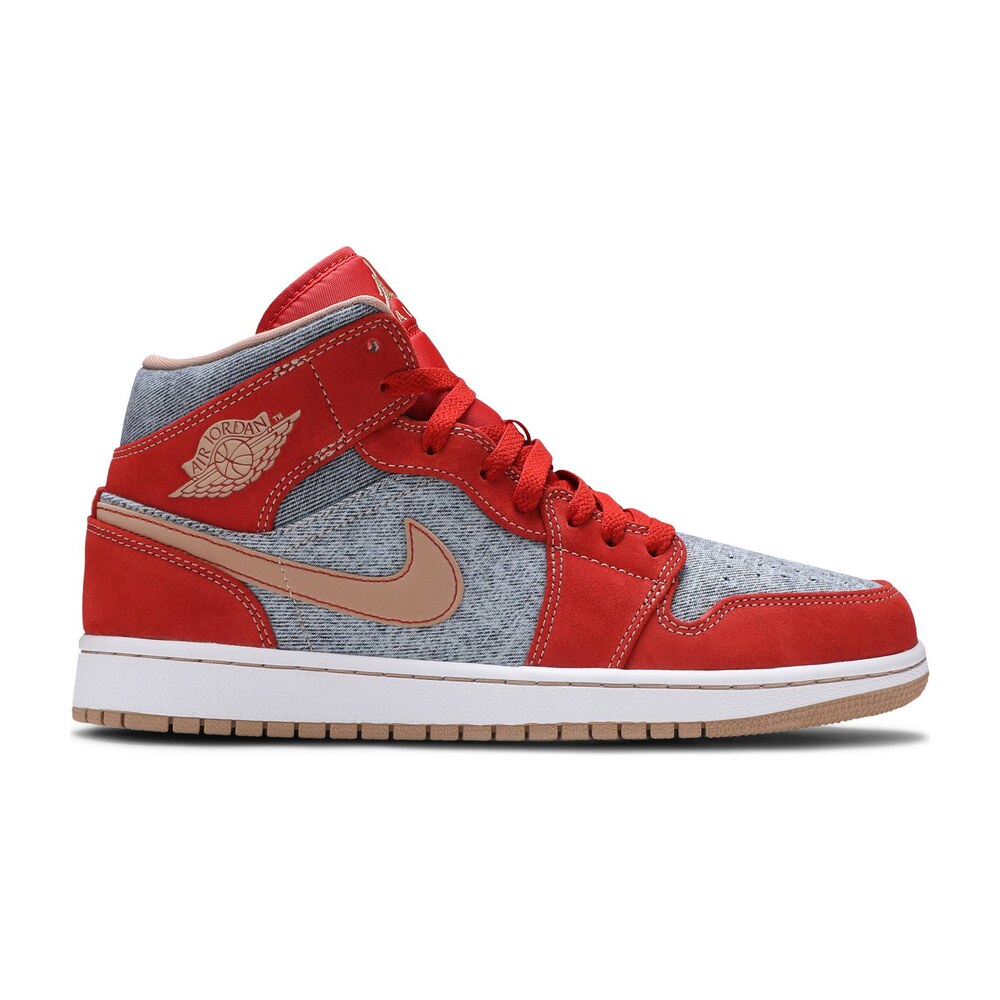Tenis Air Jordan 1 Mid Denim Red