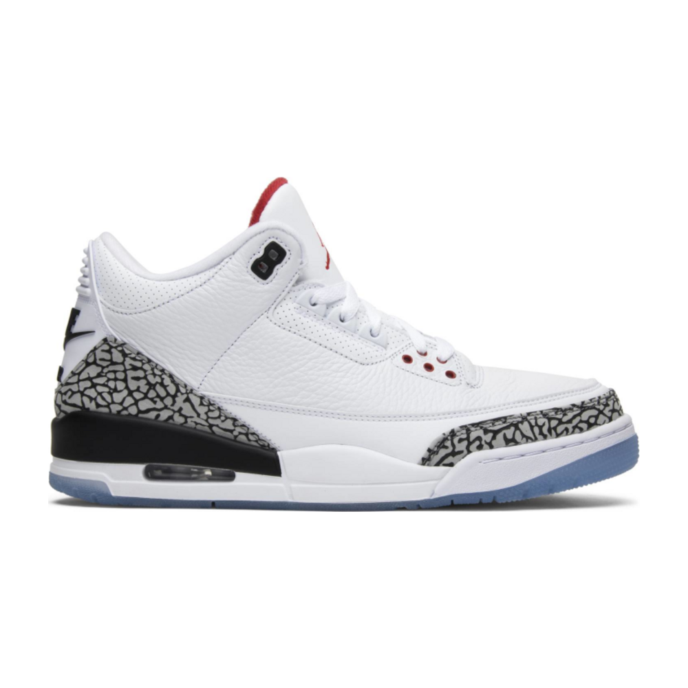Tenis Jordan 3 Free Throw Line White Cement