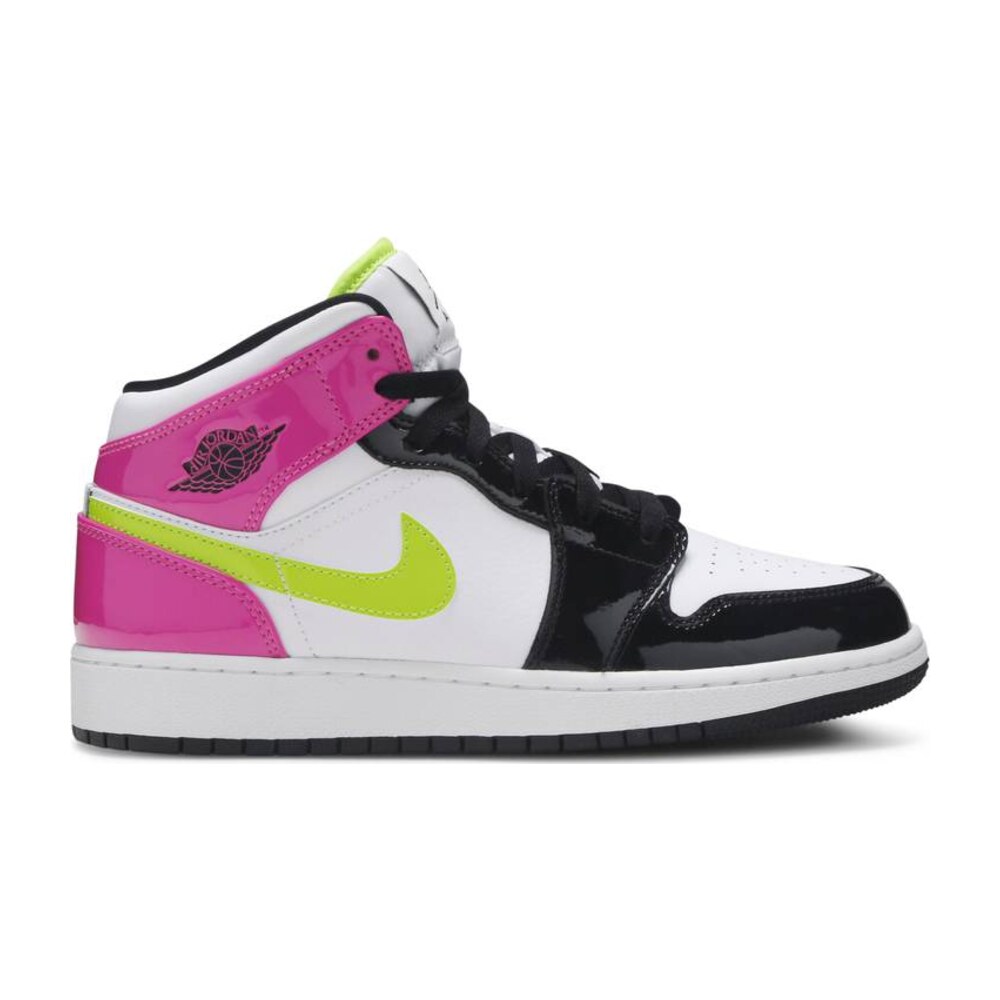 Air Jordan 1 Mid White Black Cyber Pink