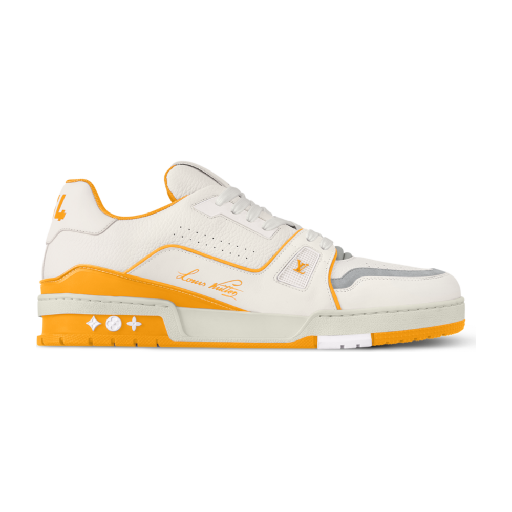 LOUIS VUITTON TRAINER #54 SIGNATURE WHITE YELLOW