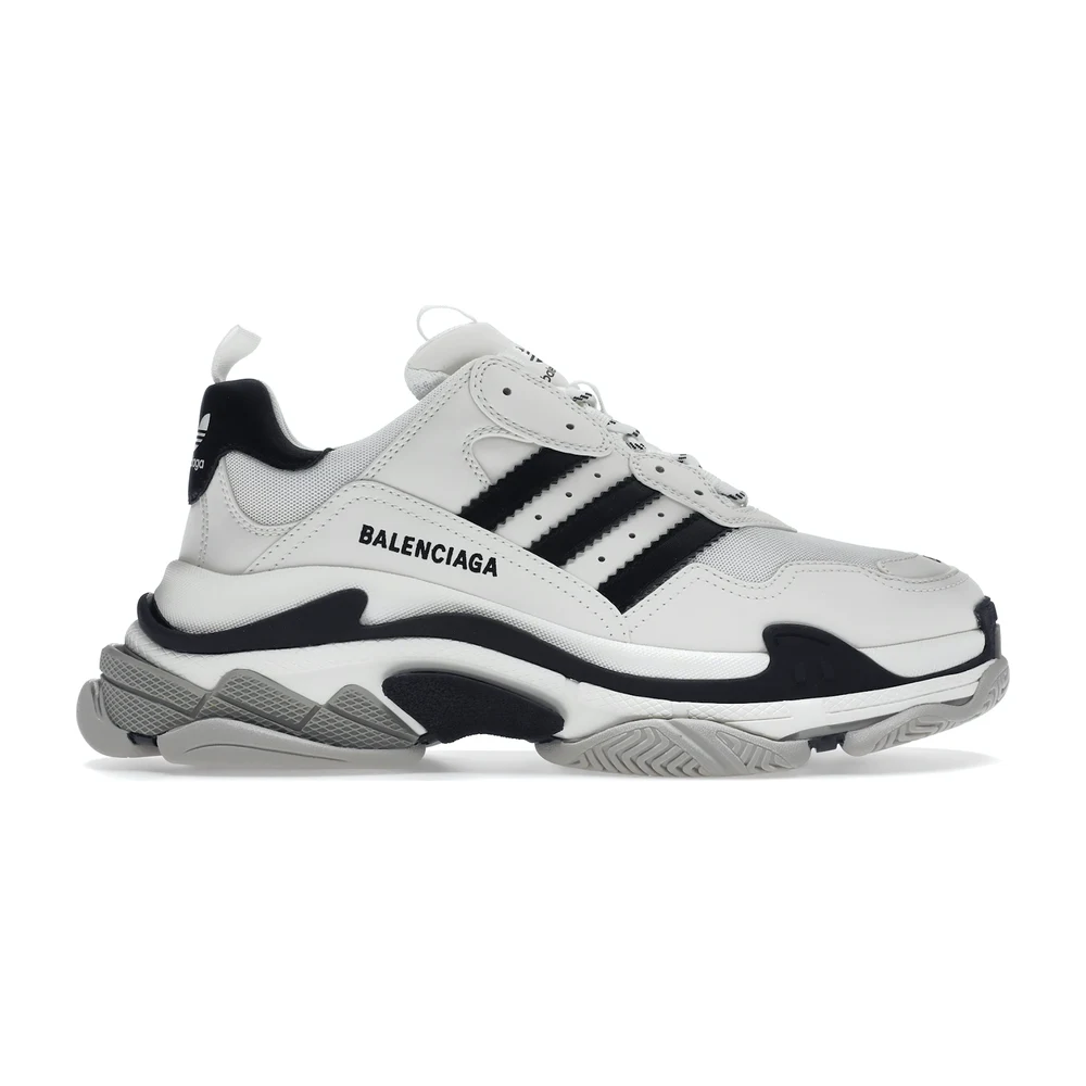 Balenciaga Triple S Adidas White Black