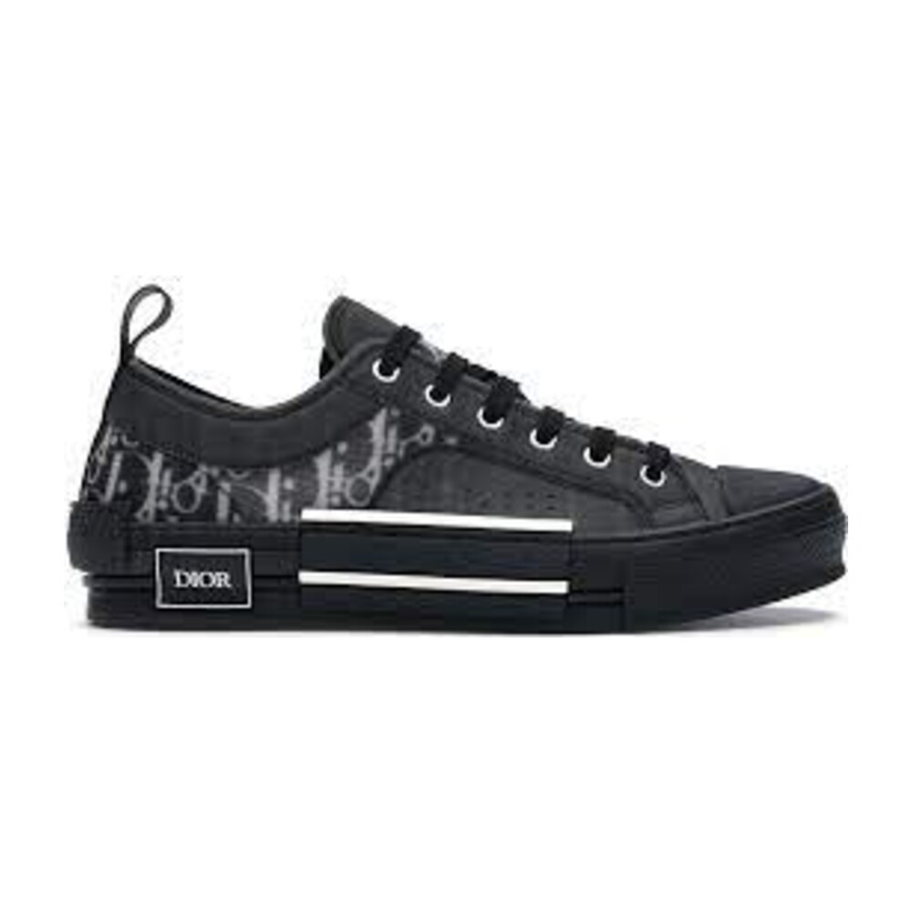 Tenis Dior B23 Low Top Canvas Oblique Black