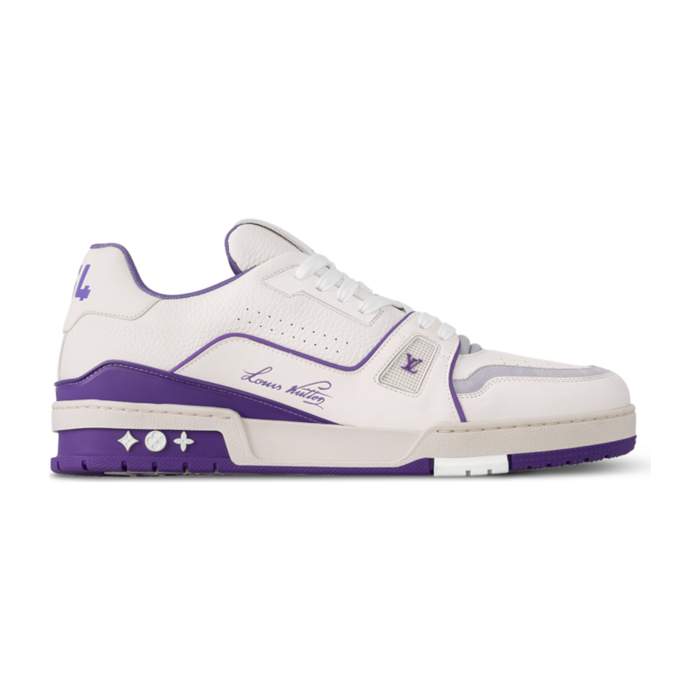 LOUIS VUITTON TRAINER #54 SIGNATURE WHITE PURPLE
